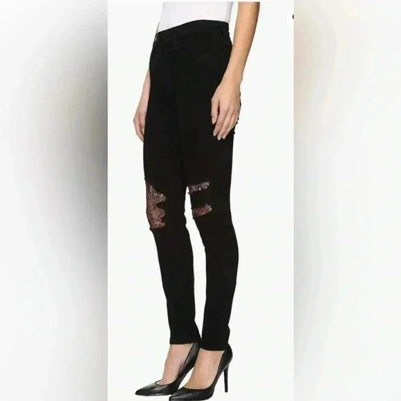 Joe’s Jeans Flawless The Charlie High Rise Skinny Dani  Black Distressed Size 30 - Picture 2 of 15